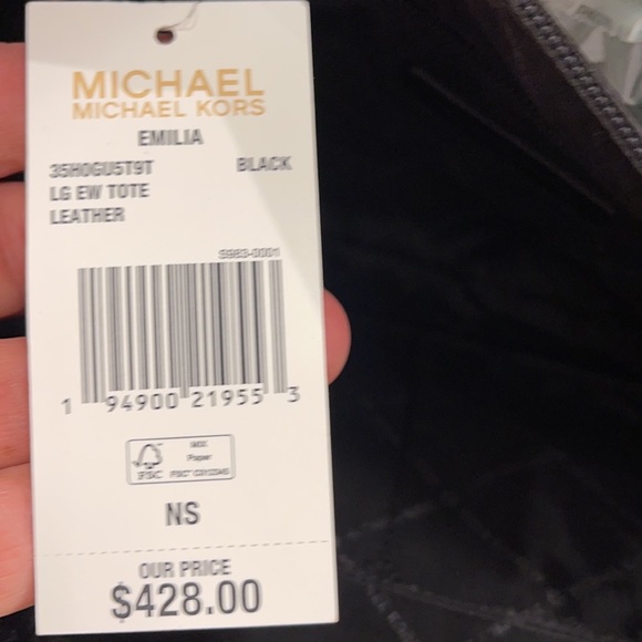 Michael Kors Emilia Large Tote Leather Shoulder Purse Handbag - Picture 5 of 16